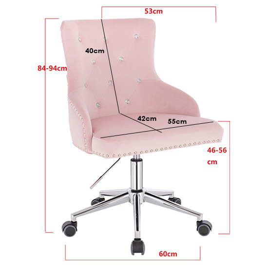 Vanity chair Velvet Light Pink Color - 5400225 AESTHETIC STOOLS
