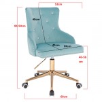 Vanity chair Velvet  Mint Blue-5400231 AESTHETIC STOOLS