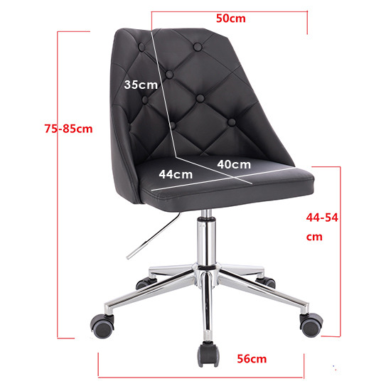 Vanity Chair PU Leather Black color - 5400251 AESTHETIC STOOLS
