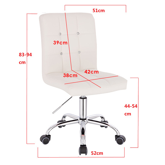 Vanity Chair PU Leather White color - 5400261 AESTHETIC STOOLS