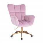 Lounge Chair Gold Velvet Light Purple-5400362 AESTHETIC STOOLS