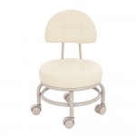 Professional pedicure stool Cream Silver- 5410153