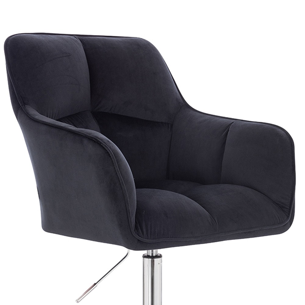 Stylish Chair Velvet Black-5400331 AESTHETIC STOOLS