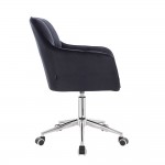 Stylish Chair Velvet Black-5400331 AESTHETIC STOOLS