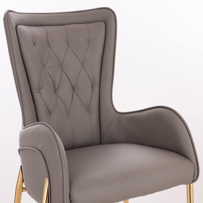 Elegant Stylish Chair Nappa Dark Gray-5470110