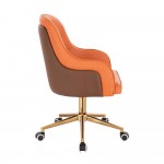 Elegant Stylish Chair Nappa Orange Brown-5400320 AESTHETIC STOOLS