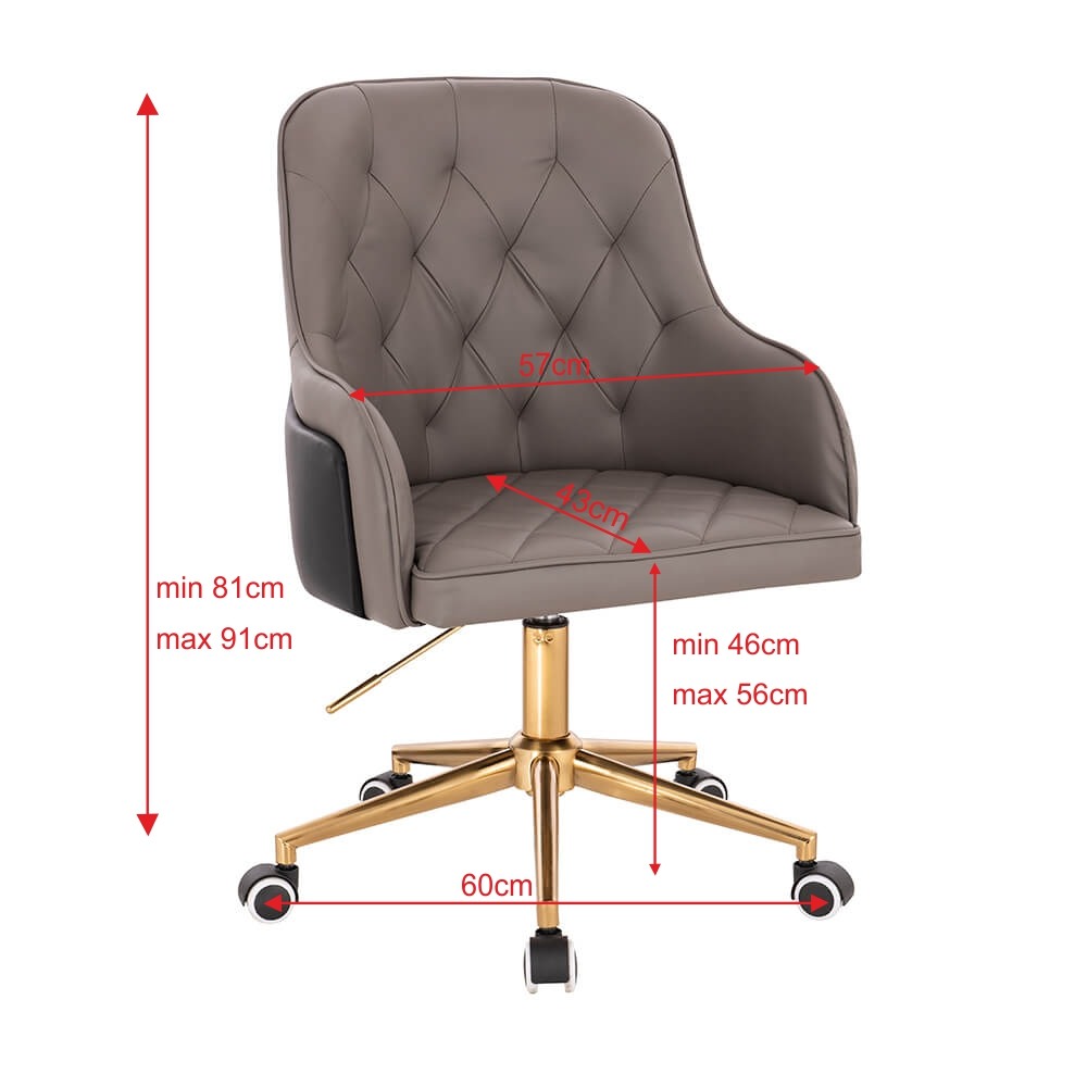 Elegant Stylish Chair Nappa Black Grey-5400319 AESTHETIC STOOLS