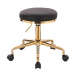 Professional manicure stool Black gold -5420169 ТАБУРЕТКИ БЕЗ ОБЛЕГАЛКИ