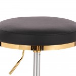Professional manicure stool Black gold -5420169 STOOLS WITHOUT BACK