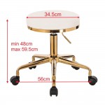 Professional manicure stool White gold -5420170 STOOLS WITHOUT BACK