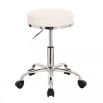  Professional hairdressing & aesthetics stool Large Seat White-5420174 STOOLS WITHOUT BACK