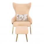 Lounge Chair and relax stool Cream White-5470115 КОЛЕКЦИЯ NORDIC STYLE 