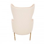 Lounge Chair and relax stool Cream White-5470115 NORDIC STYLE COLLECTION