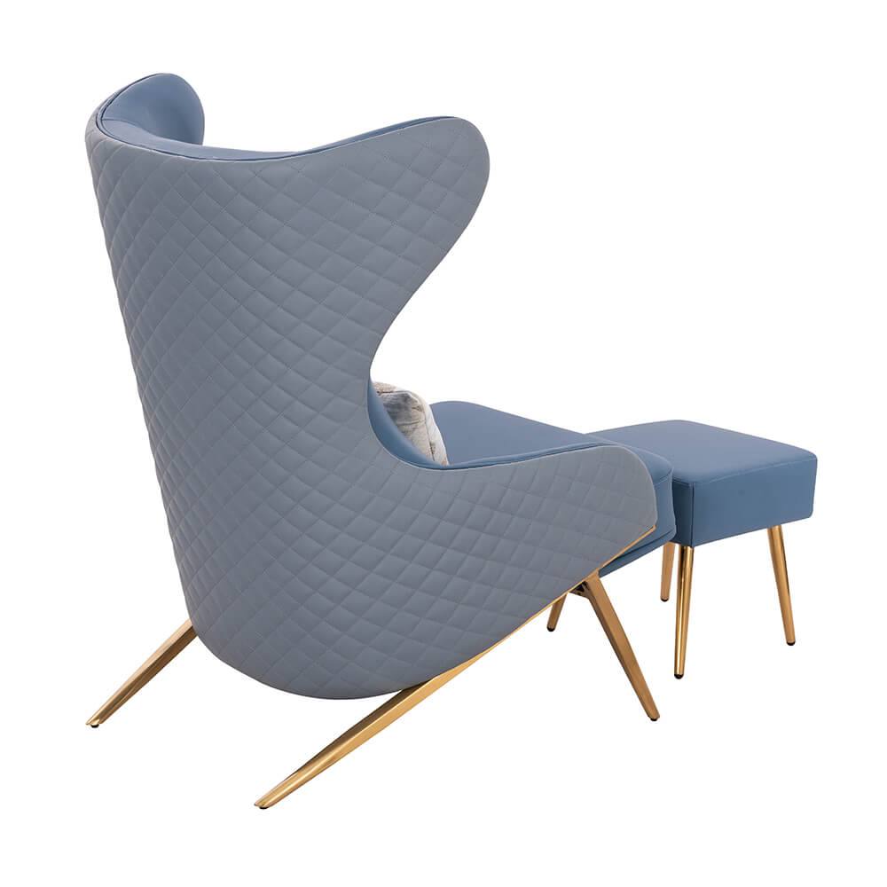 Lounge Chair and relax stool Grey Blue-5470116 КОЛЕКЦИЯ NORDIC STYLE 
