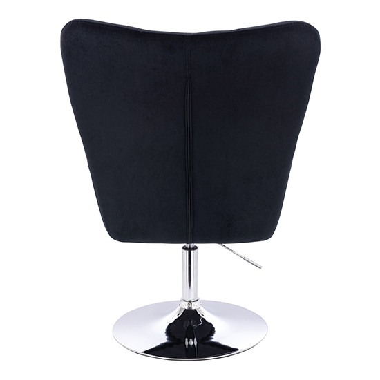 Lounge Chair Silver Base Velvet Black - 5400189 AESTHETIC STOOLS