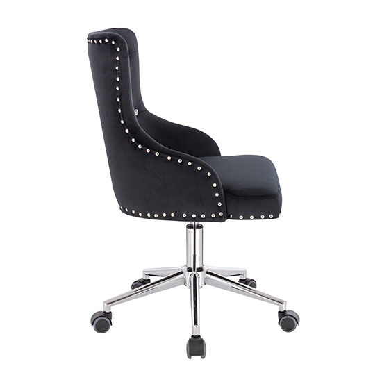Vanity chair Velvet with Crystals Black Color - 5400222