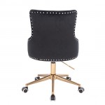 Vanity chair Velvet with Crystals Gold Black Color - 5400227