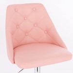 Vanity Chair PU Leather Light Pink color - 5400254 AESTHETIC STOOLS