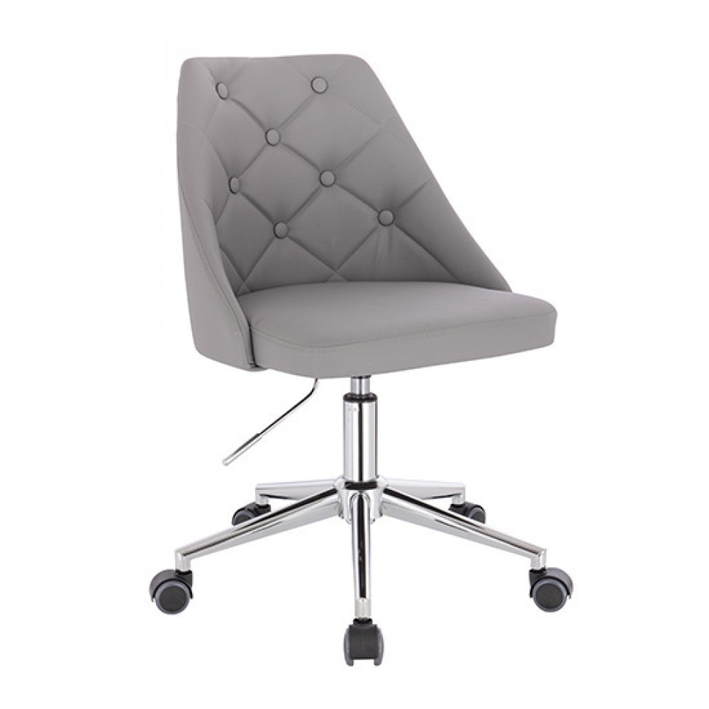 Vanity Chair PU Leather Light Grey color - 5400253 AESTHETIC STOOLS