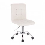 Vanity Chair PU Leather White color - 5400261 AESTHETIC STOOLS