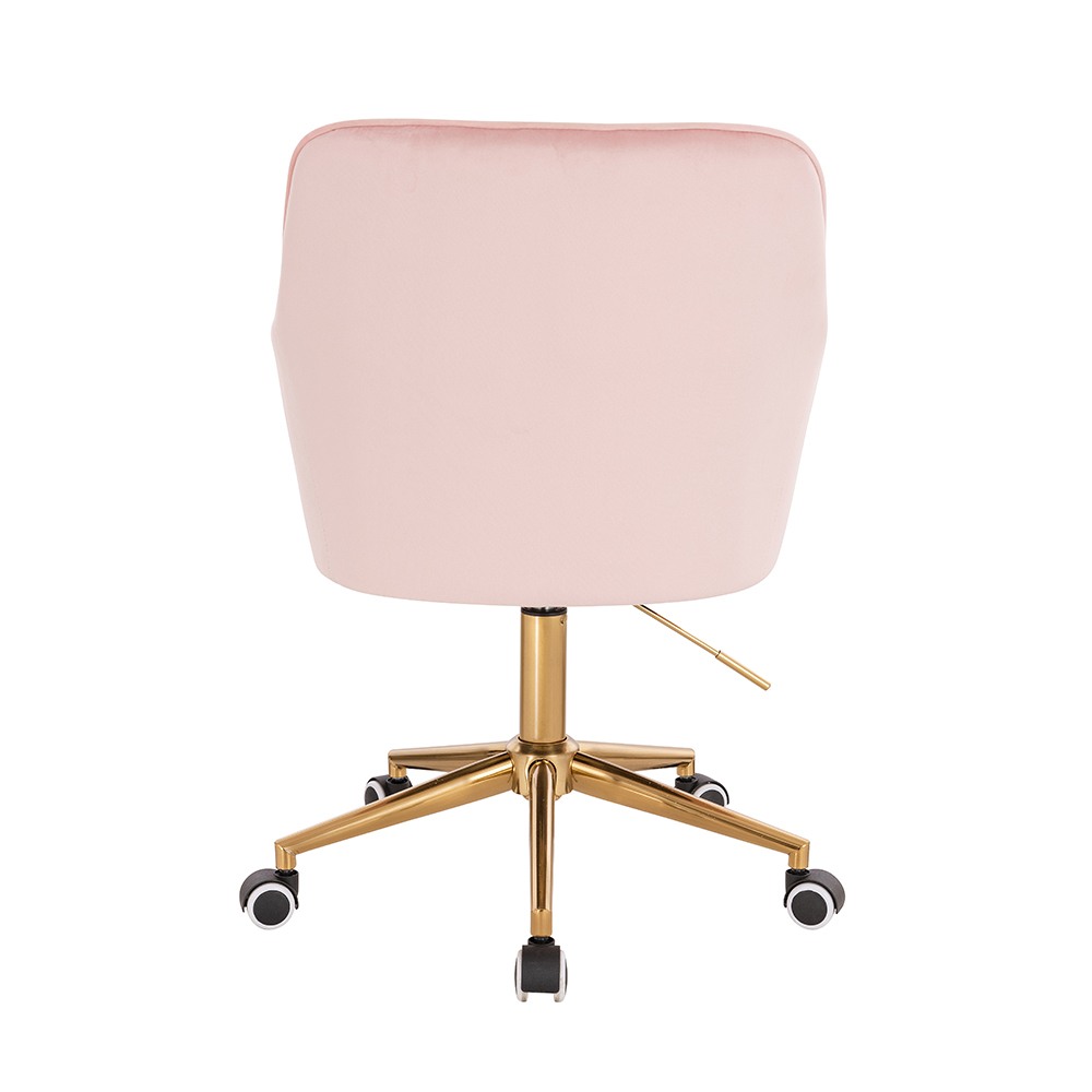 Stylish Chair Velvet Light Pink Gold-5400332 AESTHETIC STOOLS