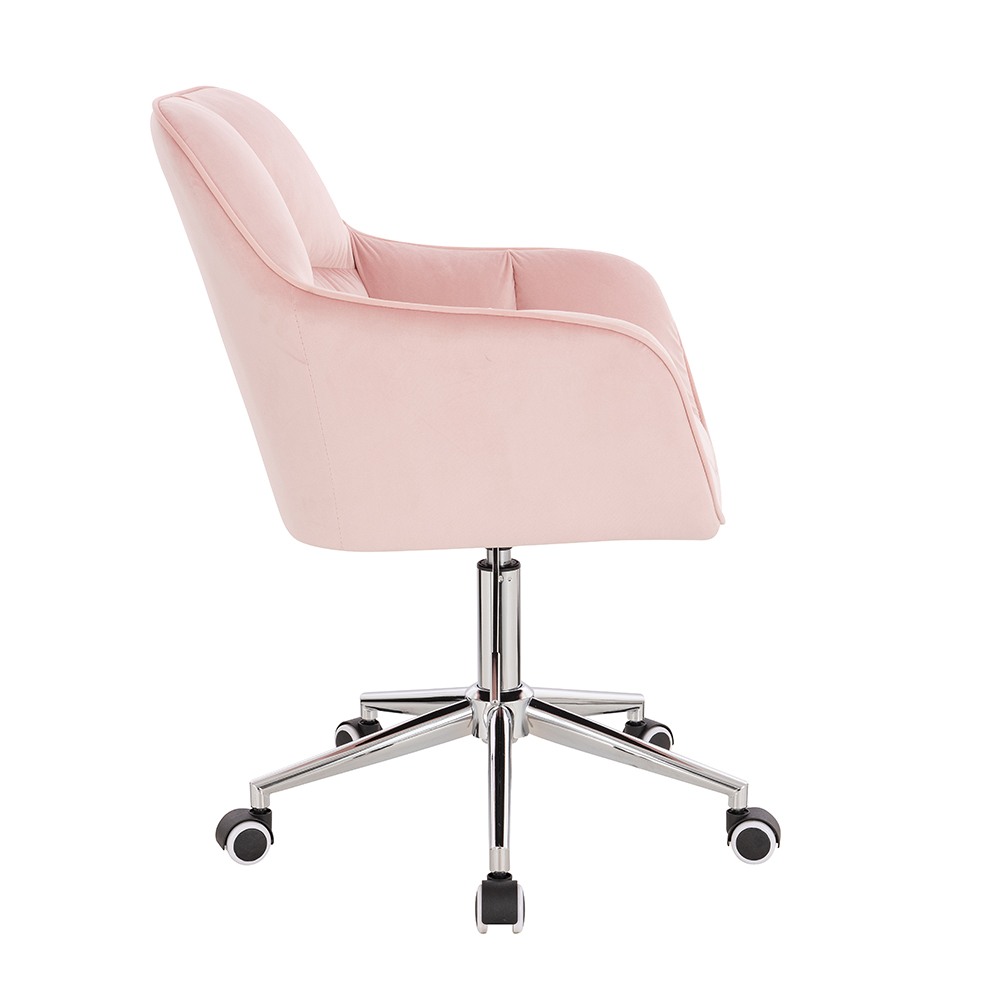 Stylish Chair Velvet Light Pink-5400330 AESTHETIC STOOLS
