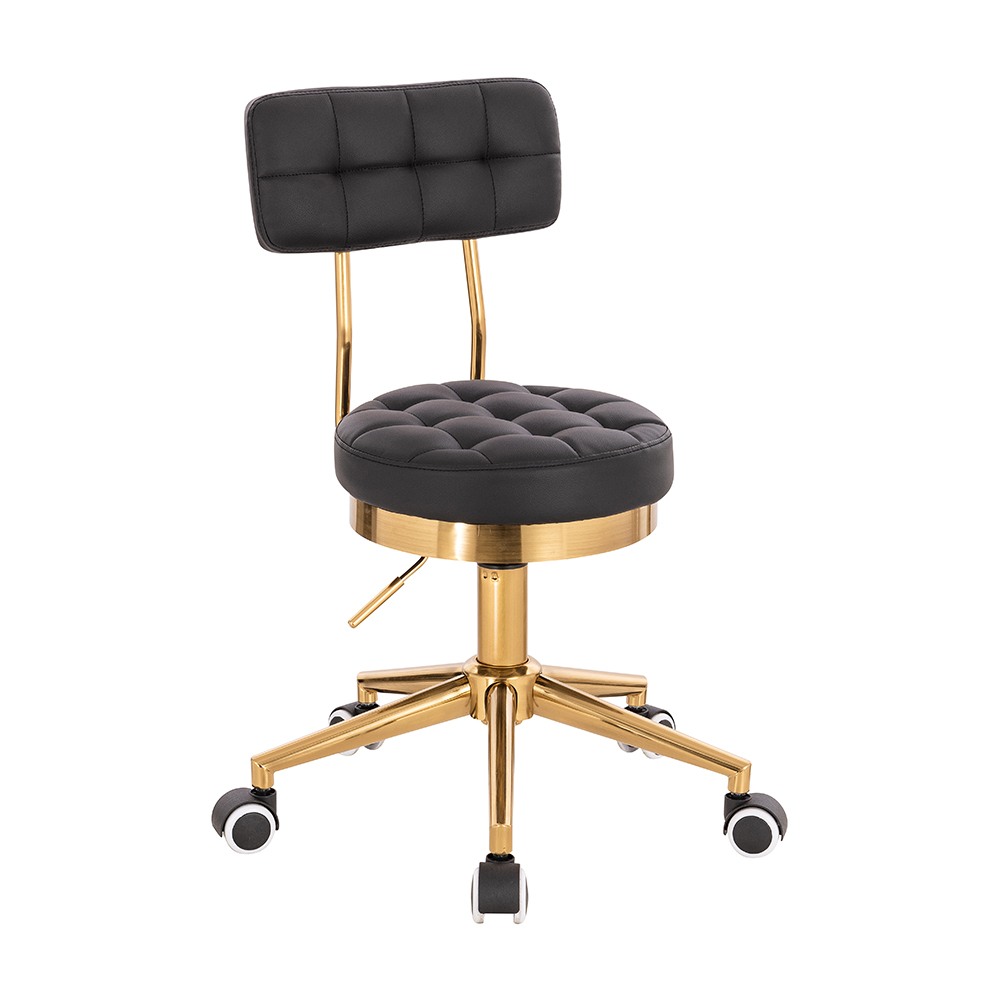 Professional pedicure stool Comfort Black-Gold -5410142 PEDICURE STOOLS