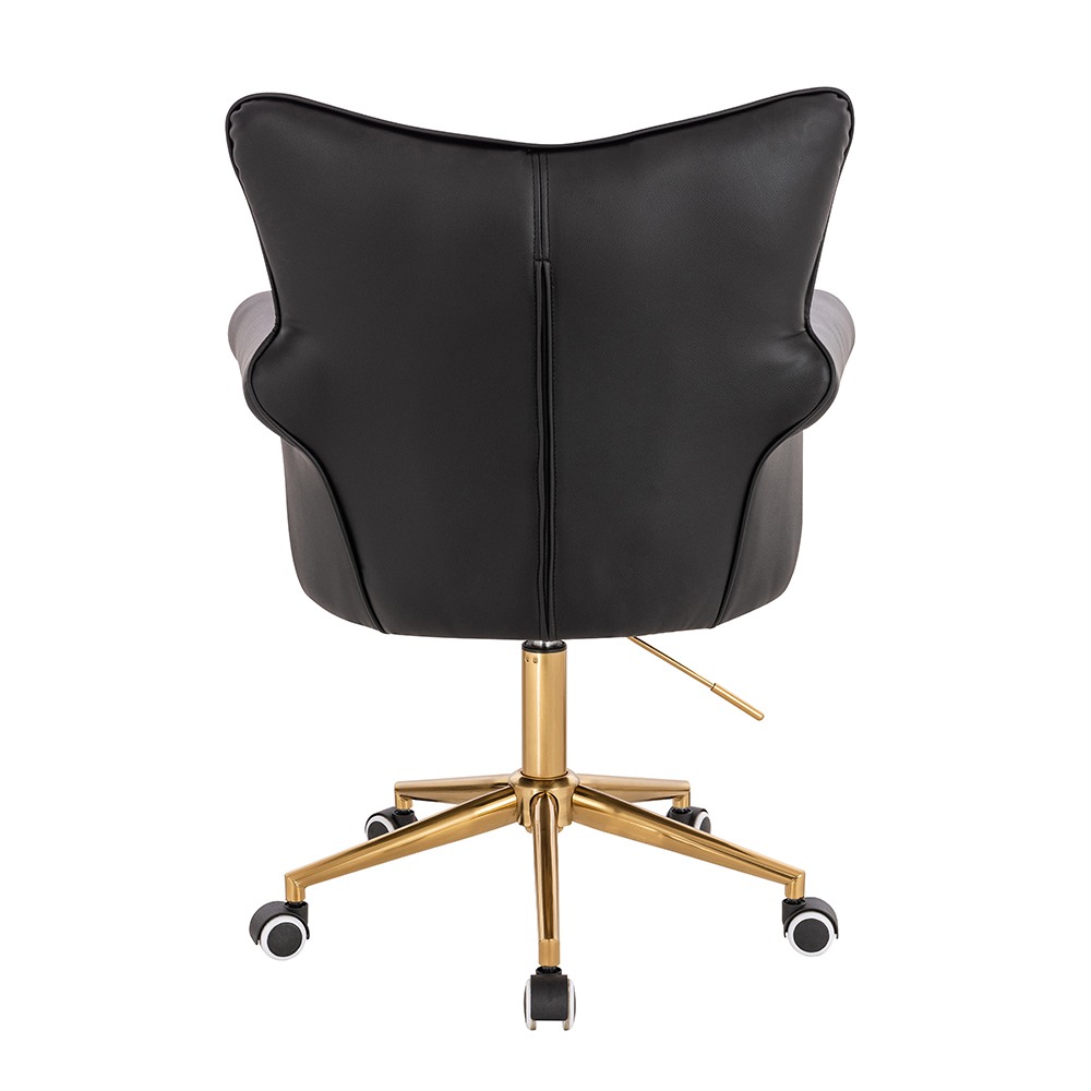 Stylish Chair Pu Black Gold-5400328 AESTHETIC STOOLS