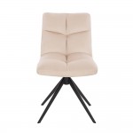  Beauty Chair Velvet Beige with rotation-5470244