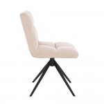  Beauty Chair Velvet Beige with rotation-5470244