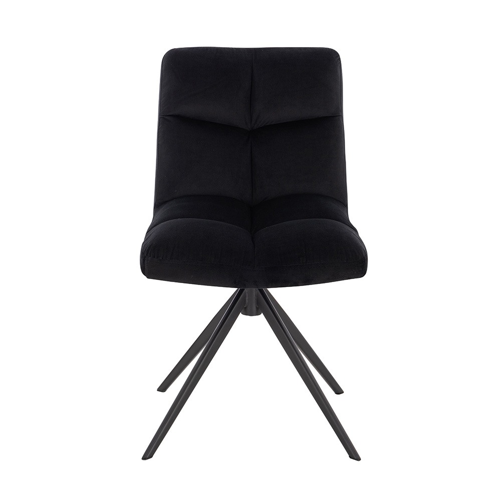  Beauty Chair Velvet Black with rotation-5470241