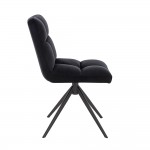  Beauty Chair Velvet Black with rotation-5470241