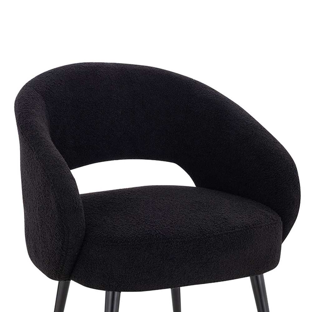 Luxury Beauty Chair Teddy Black-5470248