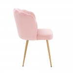 Stylish Beauty Chair Velvet Light Pink Gold-5470264