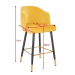 Luxury Bar stool Velvet Yellow Gold - 5450114 
