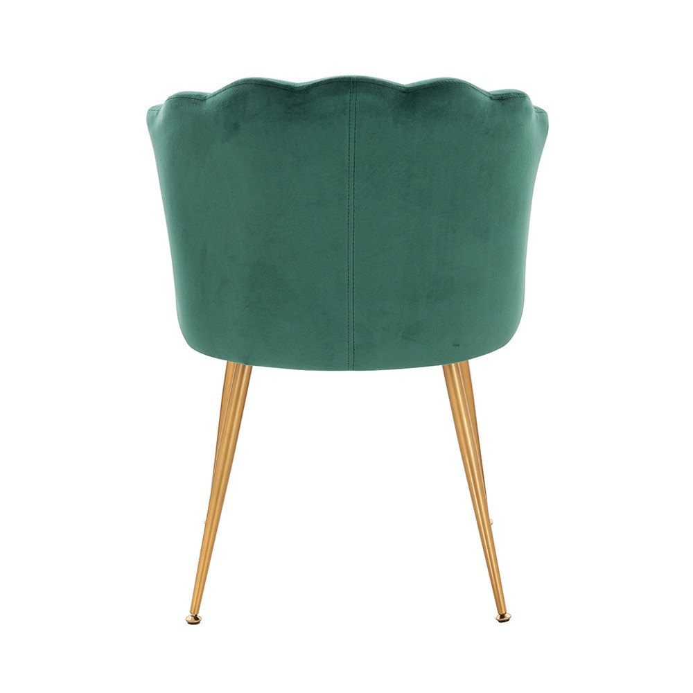 Stylish Beauty Chair Velvet Green Gold-5470270