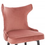 Luxury Bar stool Velvet Wine Red - 5450109 