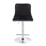 Luxury Bar stool Lion King Velvet Black-5450104 