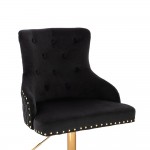 Vanity chair Velvet Lion King Black Gold-5400380