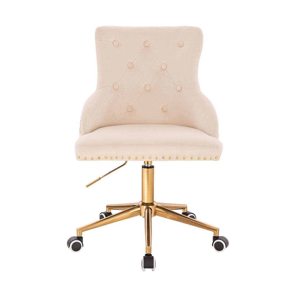 Vanity chair Velvet Lion King Beige Gold-5400382