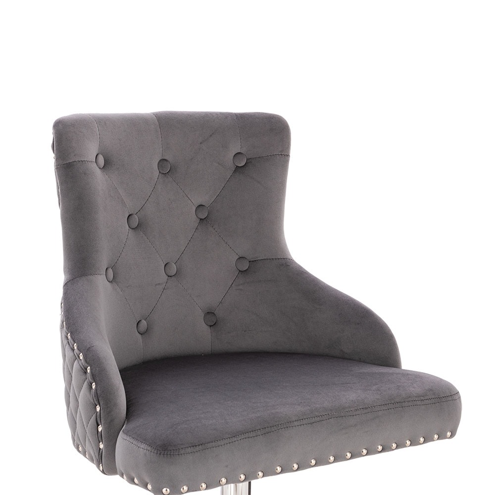 Vanity chair Velvet Lion King Dark Grey-5400378