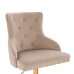 Vanity chair Velvet Lion King Light Brown Gold-5400381