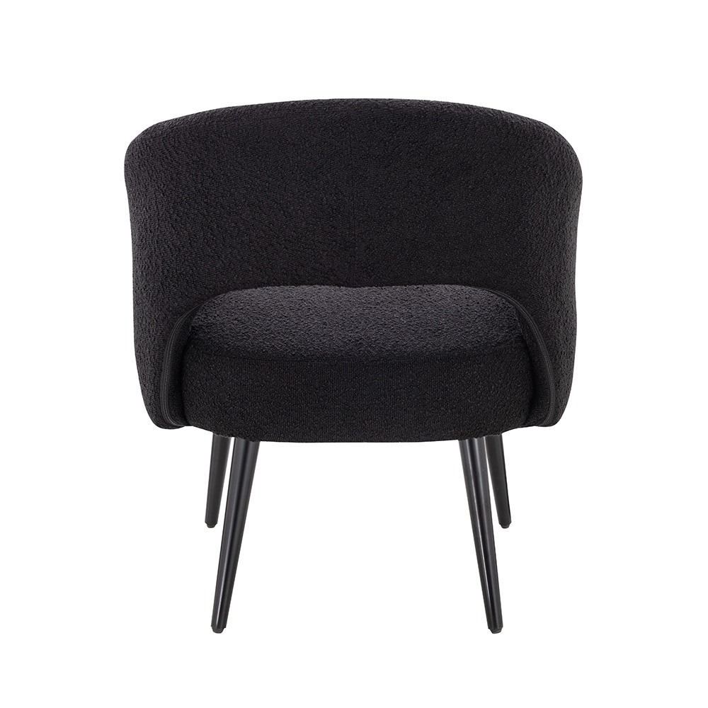 Luxury Beauty Chair Boucle Black-5470245