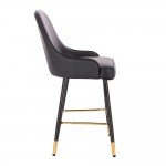 Luxury Bar stool Pu Leather Black-5450124 