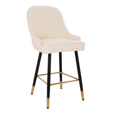 Луксозен бар стол от PU кожа, цвят крем -5450122