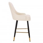 Луксозен бар стол от PU кожа, цвят крем -5450122 