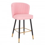 Luxury Bar stool Pu Leather Light Pink-5450127 