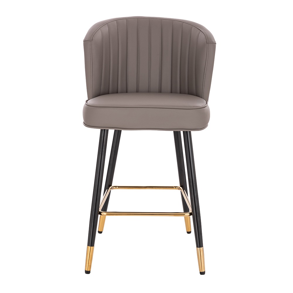 Luxury Bar stool Pu Leather Dark Grey-5450126 