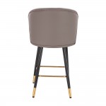 Luxury Bar stool Pu Leather Dark Grey-5450126 