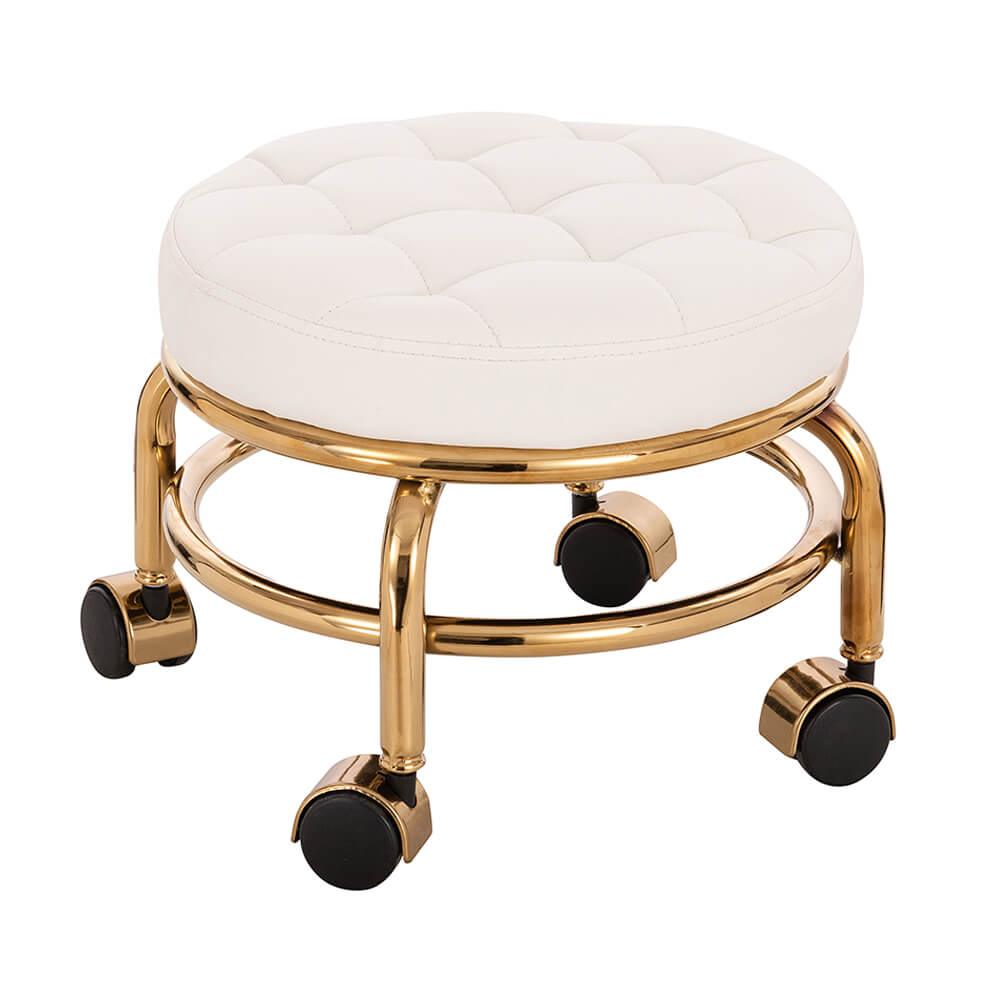 Professional pedicure & cosmetic stool white gold -5410147 PEDICURE STOOLS